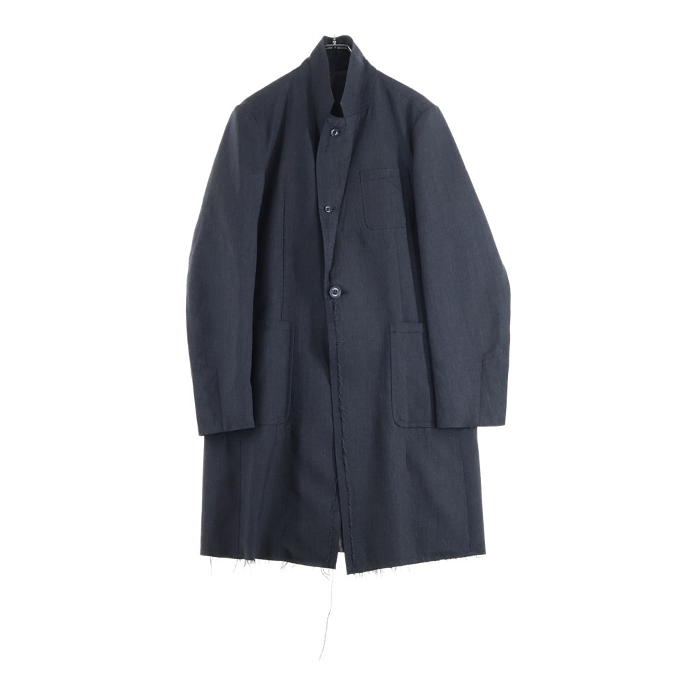 16AW the Shepherd ザ シェパード ヘリンボーンロングジャケット USR9301 ブラック コート アウター Bランク