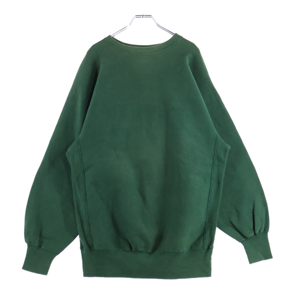 90S REVERSE WEAVE SWEAT 目無し 刺繍タグ スウェット グリーン Bランク