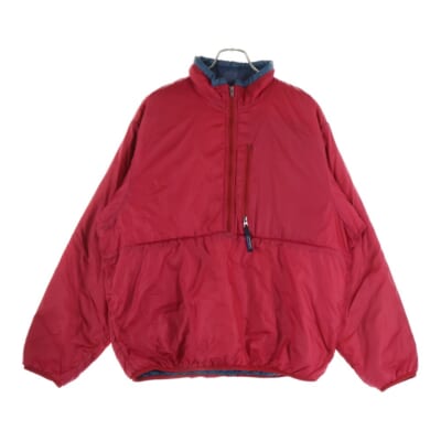 90S VINTAGE PUFFBALL PULLOVER JACKET USA製 99年製 パフボール プルオーバー 中綿ジャケット レッド/グレー 84003 Bランク