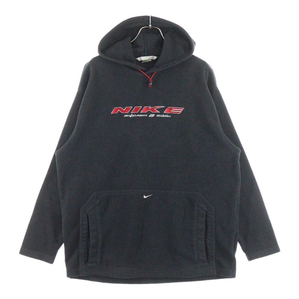 00S LOGO FLEECE PULLOVER HOODIE PARKA インドネシア製 ロゴ刺繍 フリース プルオーバー パーカー フーディー ブラウン Bランク