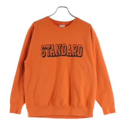 ×STANDARD CALIFORNIA Logo Sweat ロゴクルーネックスウェットトレーナー オレンジ Bランク