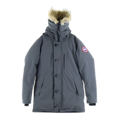 JASPER PARKA ジャスパー パーカー ファーフーデッド ジップアップ ダウンジャケット グレー 3438JM Aランク