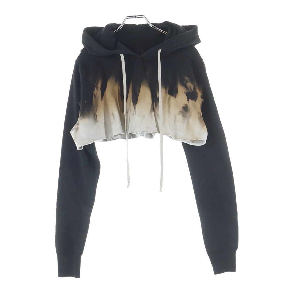 24AW Sun Cropped Hoodie クロップド プルオーバースウェットパーカー フーディー ブラック DS02D2222-FSUN Aランク