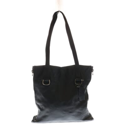 Leather Zipper Tote Bag レザー ジッパー トートバッグ ブラック DZ-I03-708 Bランク