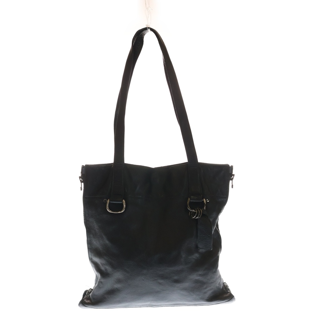 Leather Zipper Tote Bag レザー ジッパー トートバッグ ブラック DZ-I03-708 Bランク