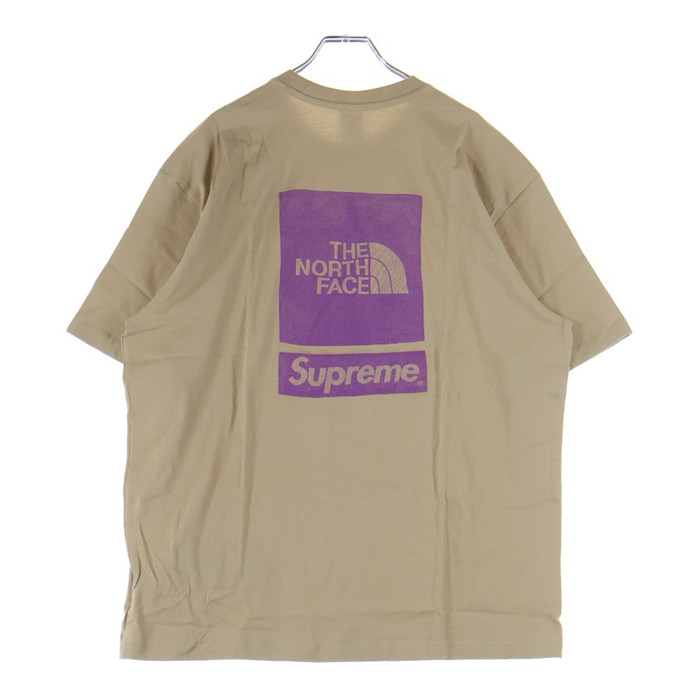 24SS ×THE NORTH FACE S/S Top Tee ザノースフェイス ショートスリーブ トップ クルーネック半袖Tシャツ カットソー ブラウン NT02412I Sランク