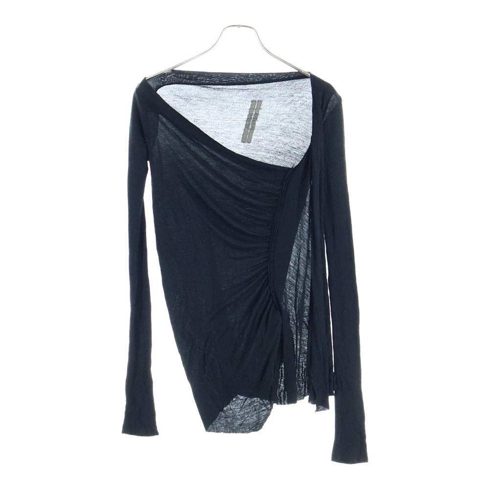 07AW アシンメトリー ダブルフェイス 長袖Tシャツ カットソー ブラック レディース RO5202-JR Bランク