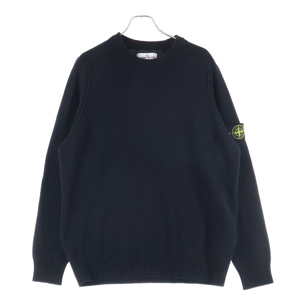 Knit Sweater ロゴワッペン クルーネックニットセーター ブラック 7315552A3 Aランク