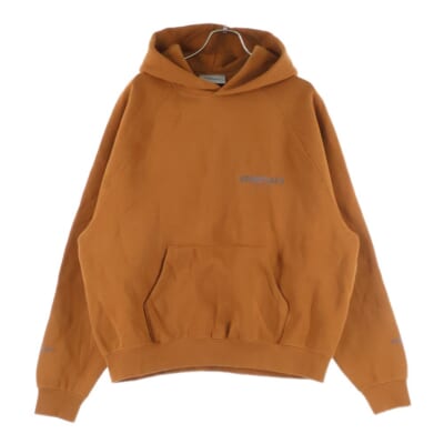 HOODIE リフレクターロゴ プルオーバースウェットパーカー フーディー ブラウン Sランク