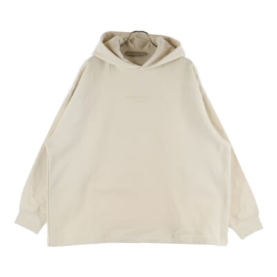 HOODIE フェルトロゴ プルオーバースウェットパーカー フーディー アイボリー Sランク