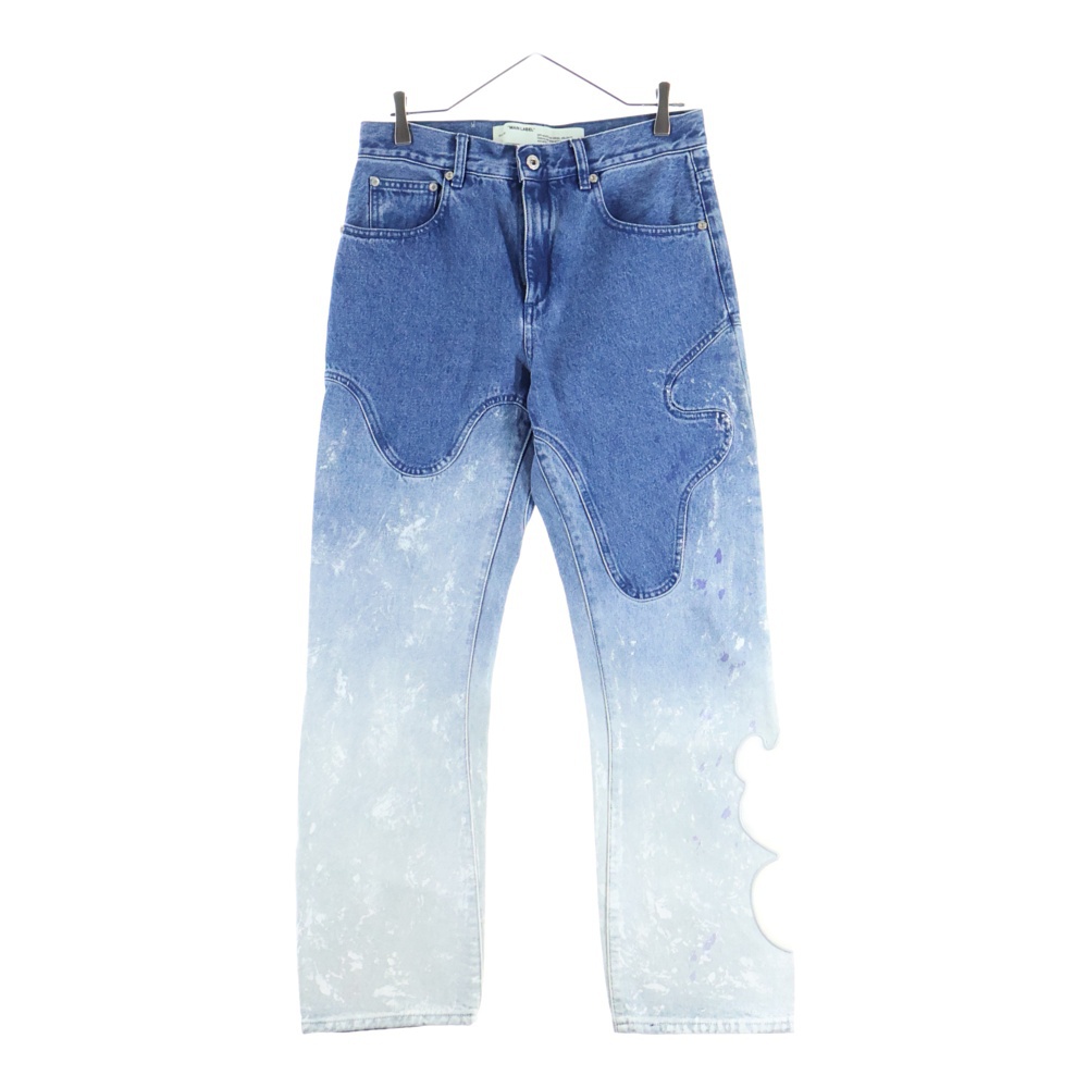 20SS Shaped Baggy Denim Pants ペイント バギーデニムパンツ インディゴ OWYA012R20773098 Aランク