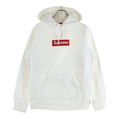 16AW Box Logo Hooded Sweatshirt ボックスロゴ プルオーバースウェットパーカー フーディー ホワイト Aランク