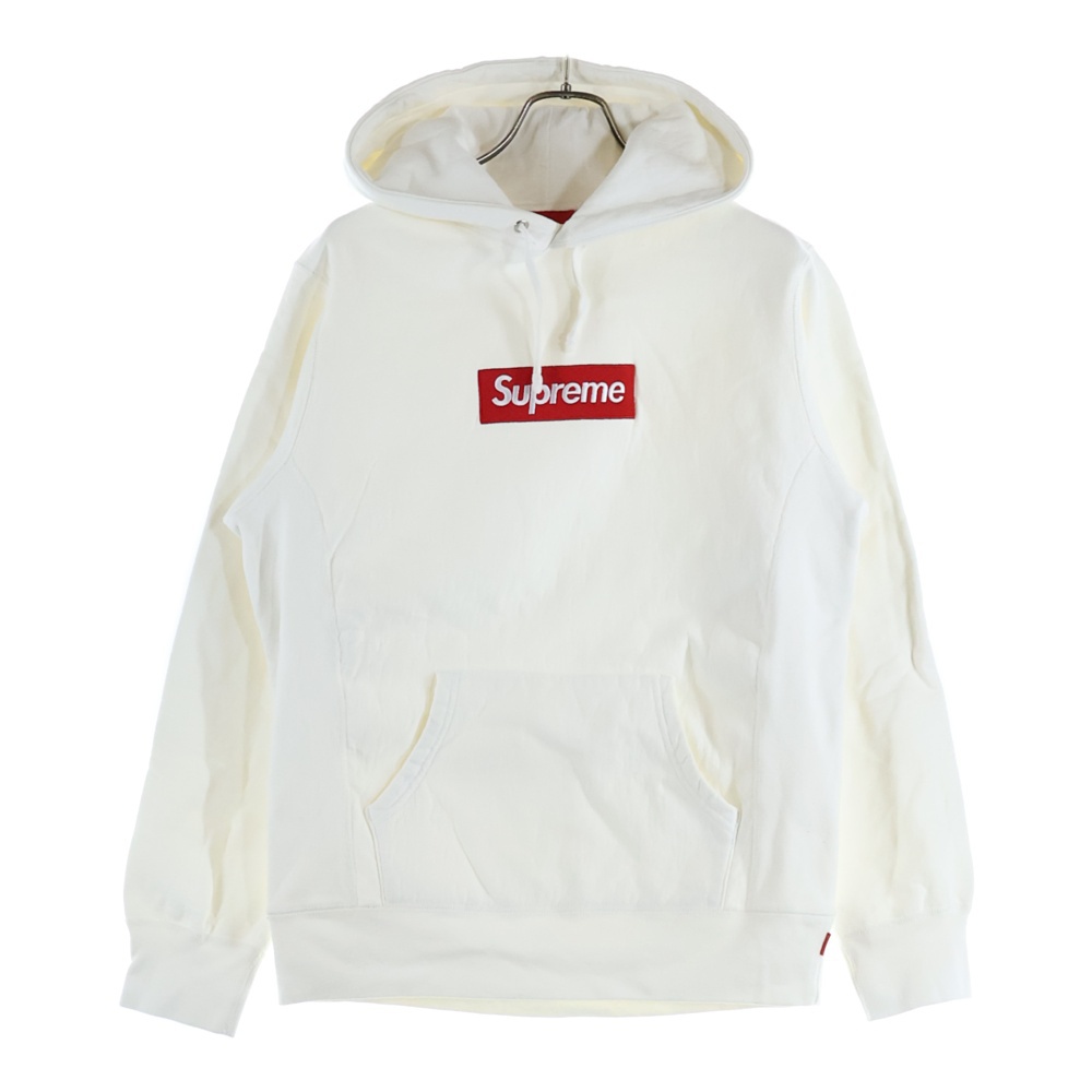 16AW Box Logo Hooded Sweatshirt ボックスロゴ プルオーバースウェットパーカー フーディー ホワイト Aランク
