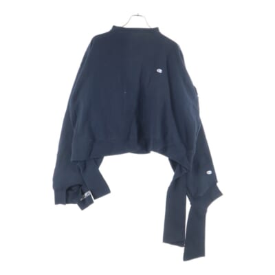 ×Champion CUT OUT SWEATSHIRT チャンピオン カットアウト クルーネックスウェットトレーナー ブラック WSS17CH2 Aランク