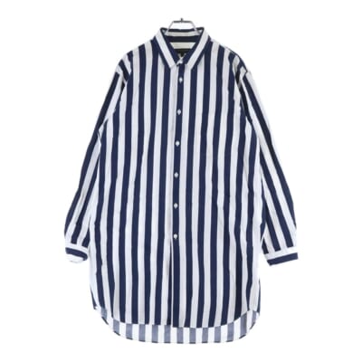 16SS STRIPED SHIRTS ストライプ 長袖シャツ ホワイト/ブルー PQ-B060 Bランク
