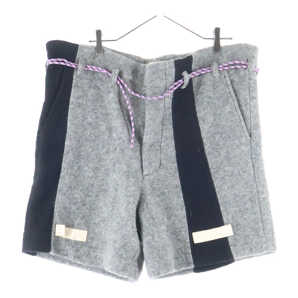 ドローコードデザイン ウールハーフパンツ ショートパンツ グレー OMCB003F150080340800 Sランク