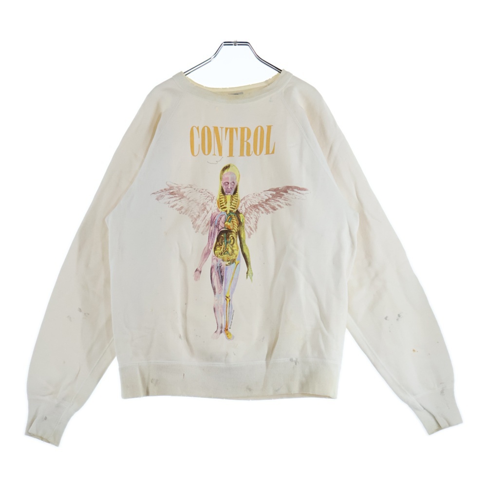 ×コウスケカミムラ ヴィンテージ加工 エンジェルプリント スウェット SM-A21-0000-032 Aランク