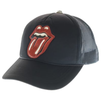 ×ザ ローリングストーンズ リップ&タン メッシュキャップ 帽子 ブラック Bランク