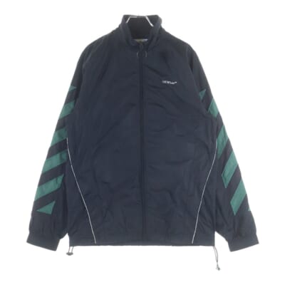 20AW Nylon Jacket ロゴプリント ナイロンジャケット ブラック OMEA233E20FAB002 Aランク
