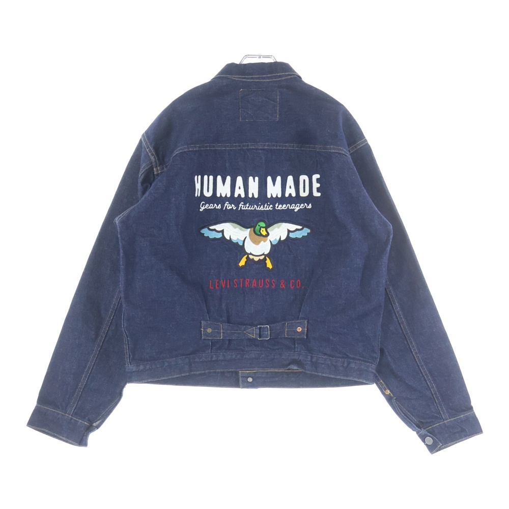 ×LEVI'S 506 TRUCKER JACKET リーバイス バックロゴ刺繍 トラッカージャケット デニムジャケット インディゴ A3555-0000 Aランク