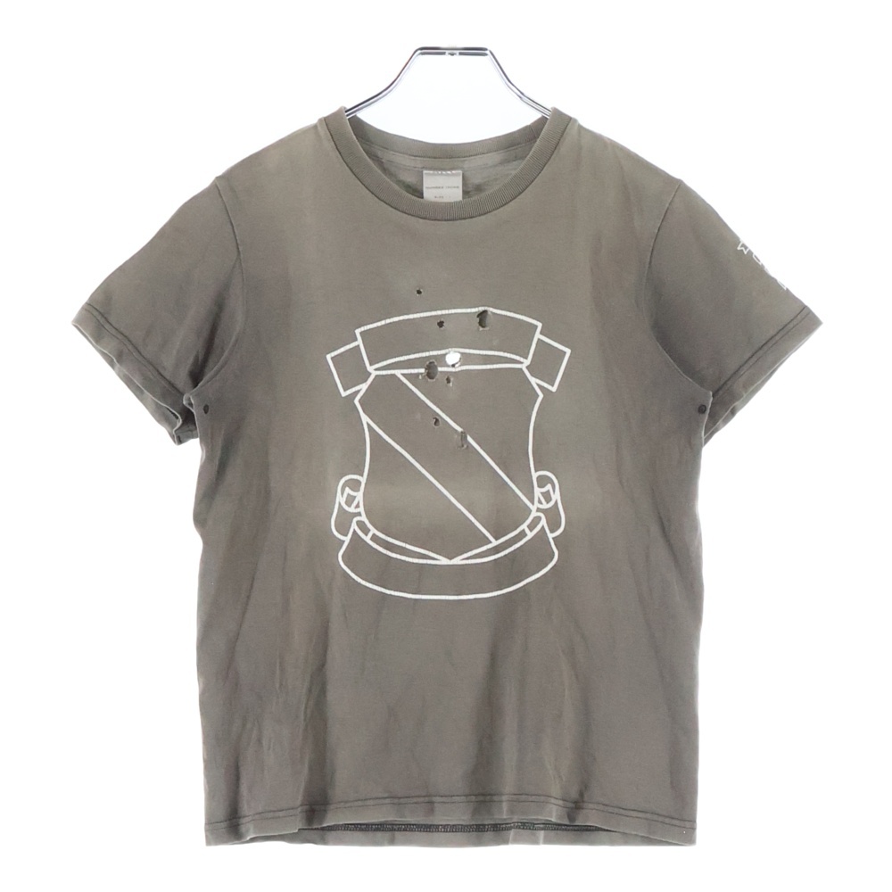 01AW スタンダード期 エンブレム 半袖Tシャツ カットソー ブラウン Bランク