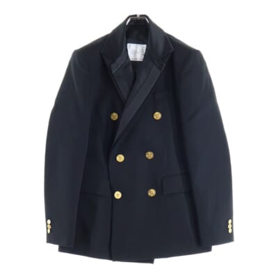 Double Faced Silk Cotton Jacket 26-040001M ダブルフェイス シルク コットン ジャケット アウター ブラック Sランク