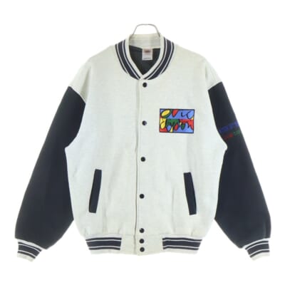 ナッシンバットザブルース ジャパンツアー 1995年 スタジアムジャケット コットンボタンダウンジャケット グレー Bランク