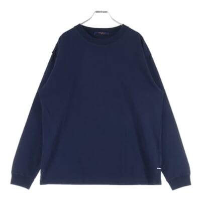 21AW Inside Out Back Neck Tag Crewneck インサイドアウトバックネックタグクルーネック 長袖Tシャツ カットソー RM212Q JYN HIY46W ネイビー Bランク