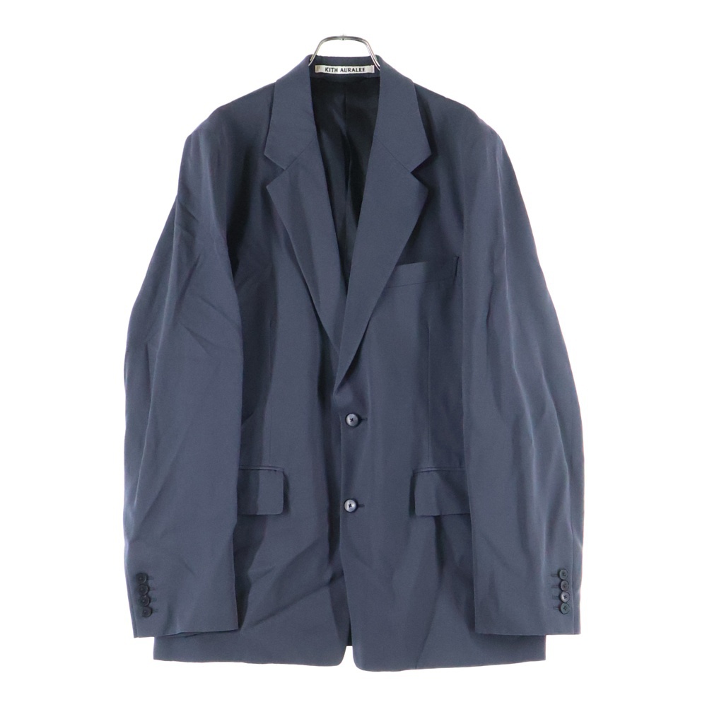 ×オーラリー ライトウールマックスギャバジンジャケット 2Bシングルテーラードジャケット A24AJ05AK Aランク