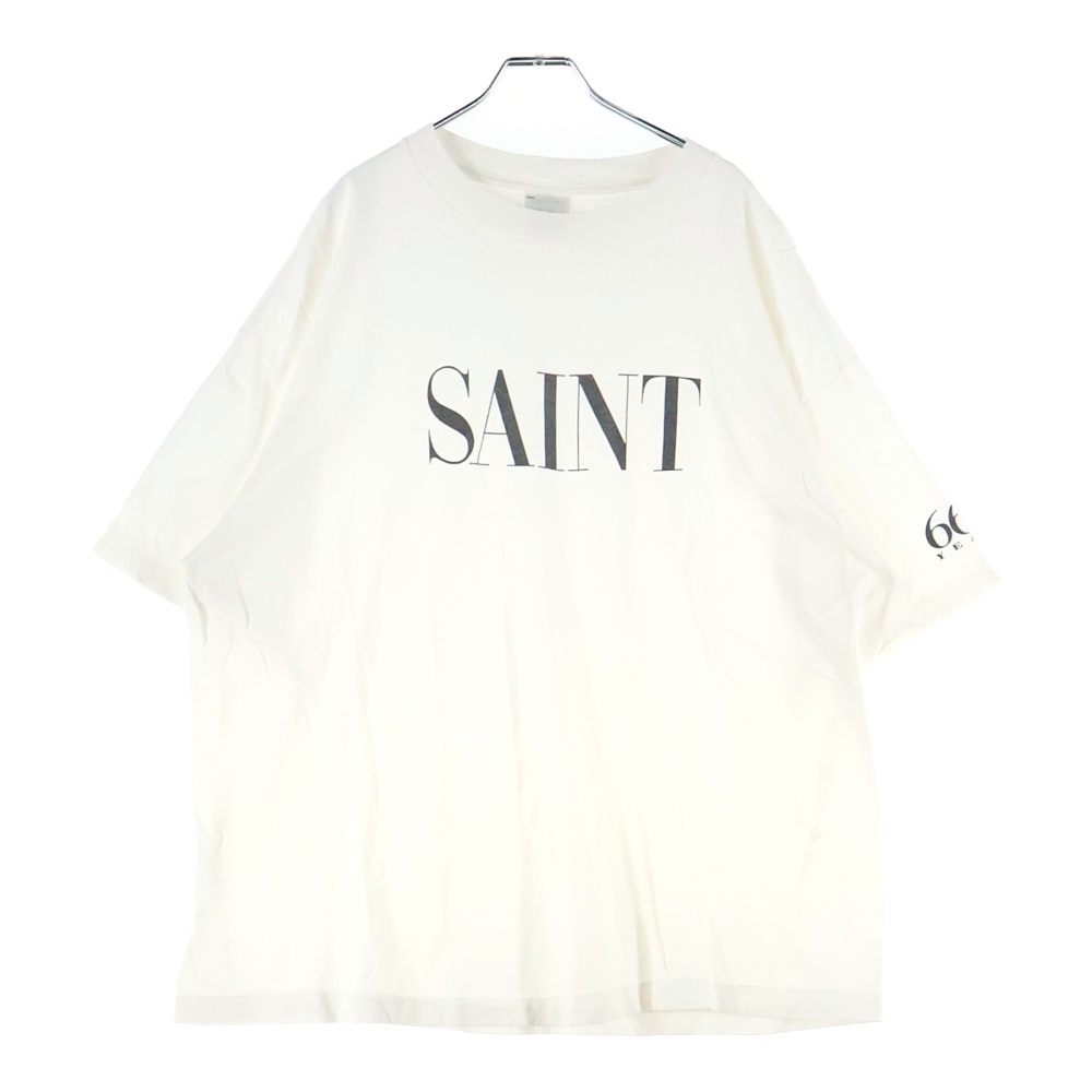24AW SAINT SS TEE セイント プリント ヴィンテージ加工 半袖カットソー Tシャツ ホワイト SM-YS1-0000-008 Aランク