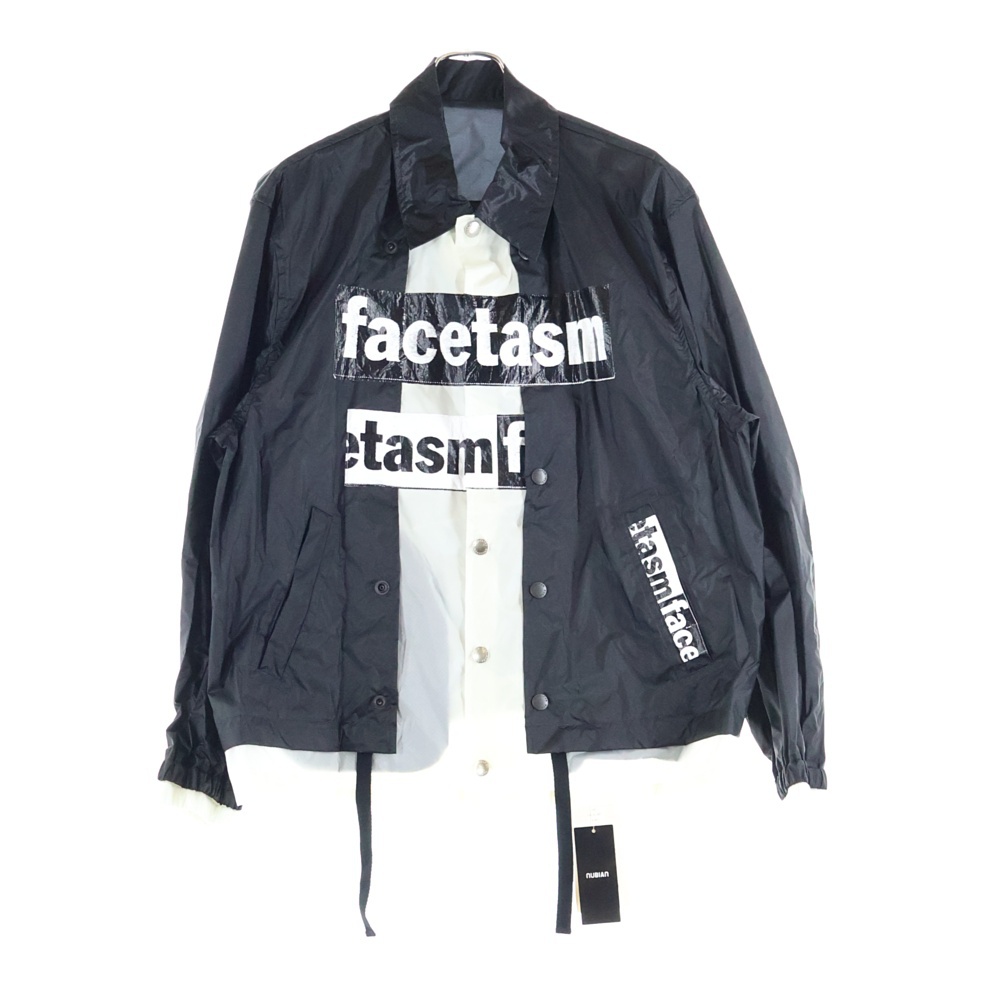 20SS Layered Coach Jacket レイヤードコーチジャケット ロゴプリントドッキングコーチジャケット 1YA-JK-U10 ブラック Sランク