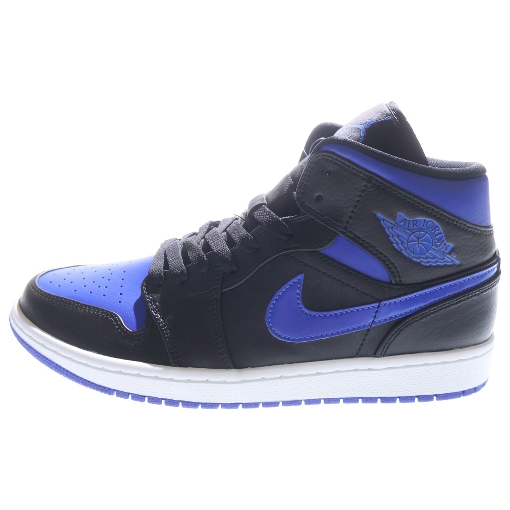 AIR JORDAN 1 MID HYPER ROYAL エアジョーダン1 ハイパーロイヤル ミッドカットスニーカー US9/27cm 554724-068 ブラック/ブルー Sランク