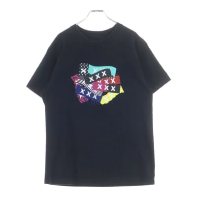 Mulch Box Logo T-Shirts マルチボックスロゴTシャツ ロゴプリントクルーネック半袖Tシャツ ブラック Bランク