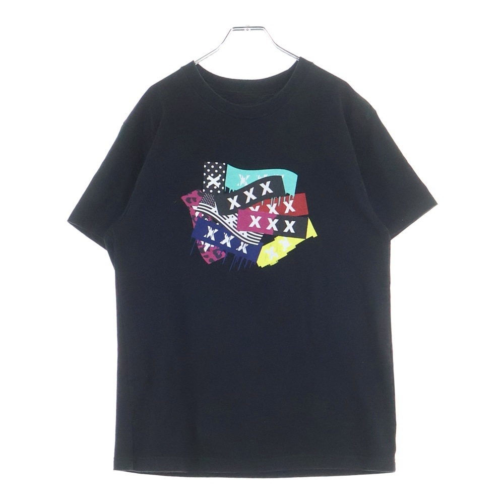 Mulch Box Logo T-Shirts マルチボックスロゴTシャツ ロゴプリントクルーネック半袖Tシャツ ブラック Bランク