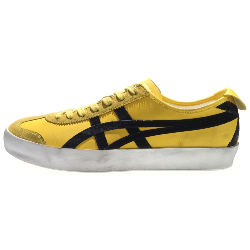 MEXICO 66 IM ダメージ加工 ローカットスニーカー イエロー US9.5/27.5cm 1183C549-750 Sランク