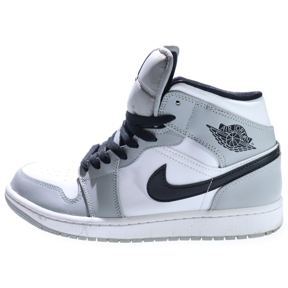 AIR JORDAN 1 MID SMOKE GREY エアジョーダン 1 スモークグレー ミッドカットスニーカー グレー US9.5/27.5cm 554724-092 Bランク