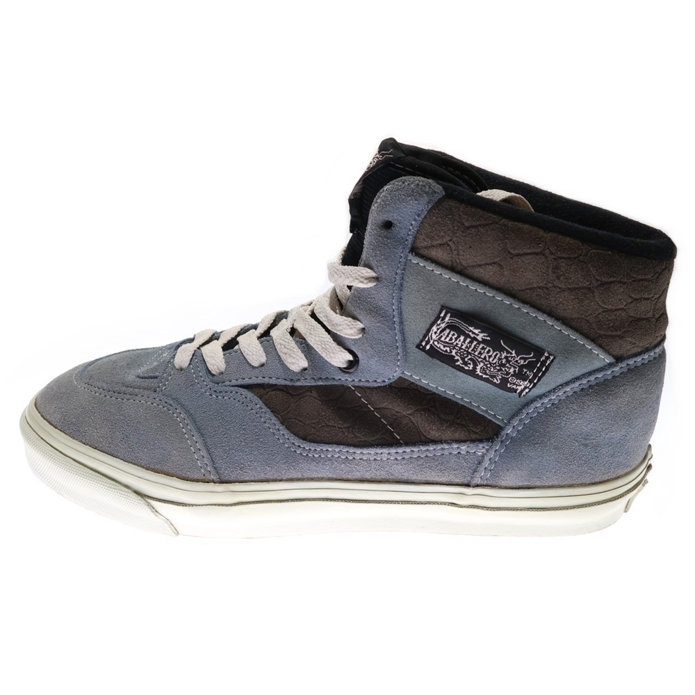 90s 1989 CABALLERO USA製 キャバレロ フルキャブ スエード ハイカットスニーカー ブルー/ブラウン US9/27cm Bランク