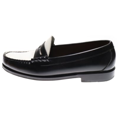 LARSON Moc Penny ツートン ローファー 革靴 US8.5/26 ブラック/ホワイト BA11010H 001 Bランク