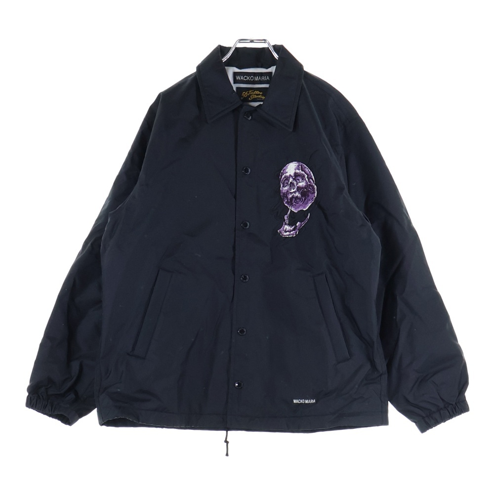 ×56 TATTOO STUDIO EMBROIDERED COACH JACKET 56タトゥースタジオ スカル 刺繍 コーチジャケット ブラック 56TS-WN-BL11 Aランク