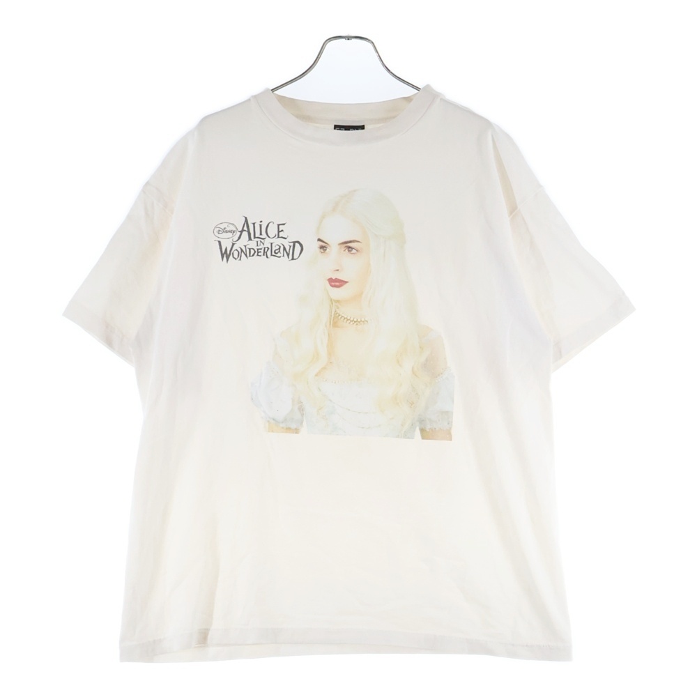 23SS ALICE IN WONDERLAND DS SS TEE QN アリス・イン・ワンダーランドプリント 半袖Tシャツ カットソー ホワイト SM-S23-0000-123 Bランク