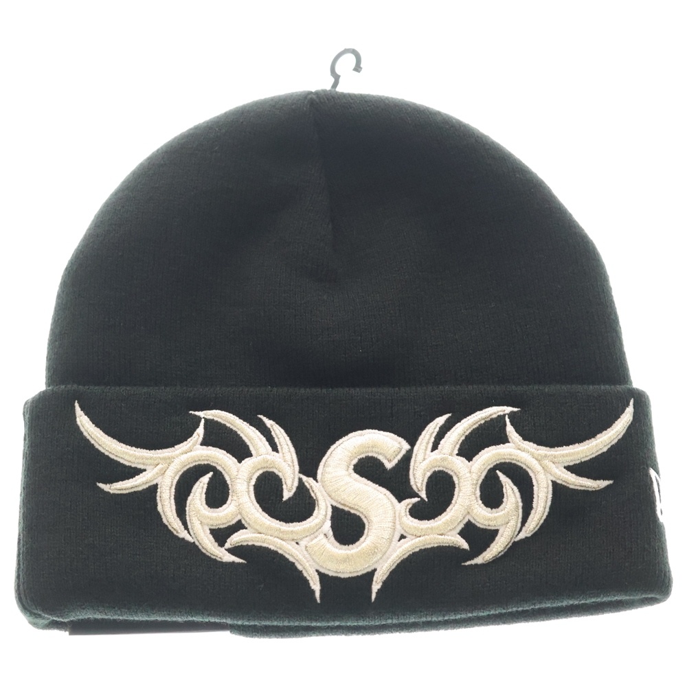25AW × New Era Tribal S Logo Beanie ニューエラ トライバル Sロゴ ニットビーニー 帽子 ブラック Sランク