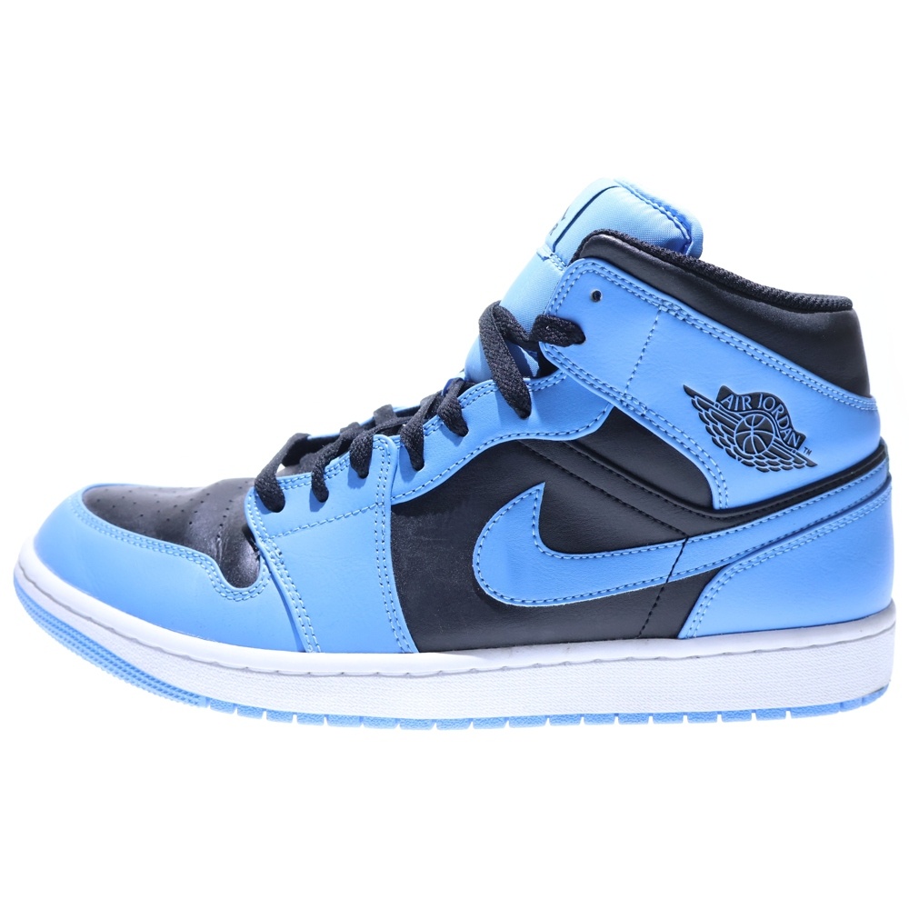 AIR JORDAN 1 MID University Blue エアジョーダン1 ミッドカットスニーカー ブラック/ブルー US12/30cm DQ8426-401 Bランク