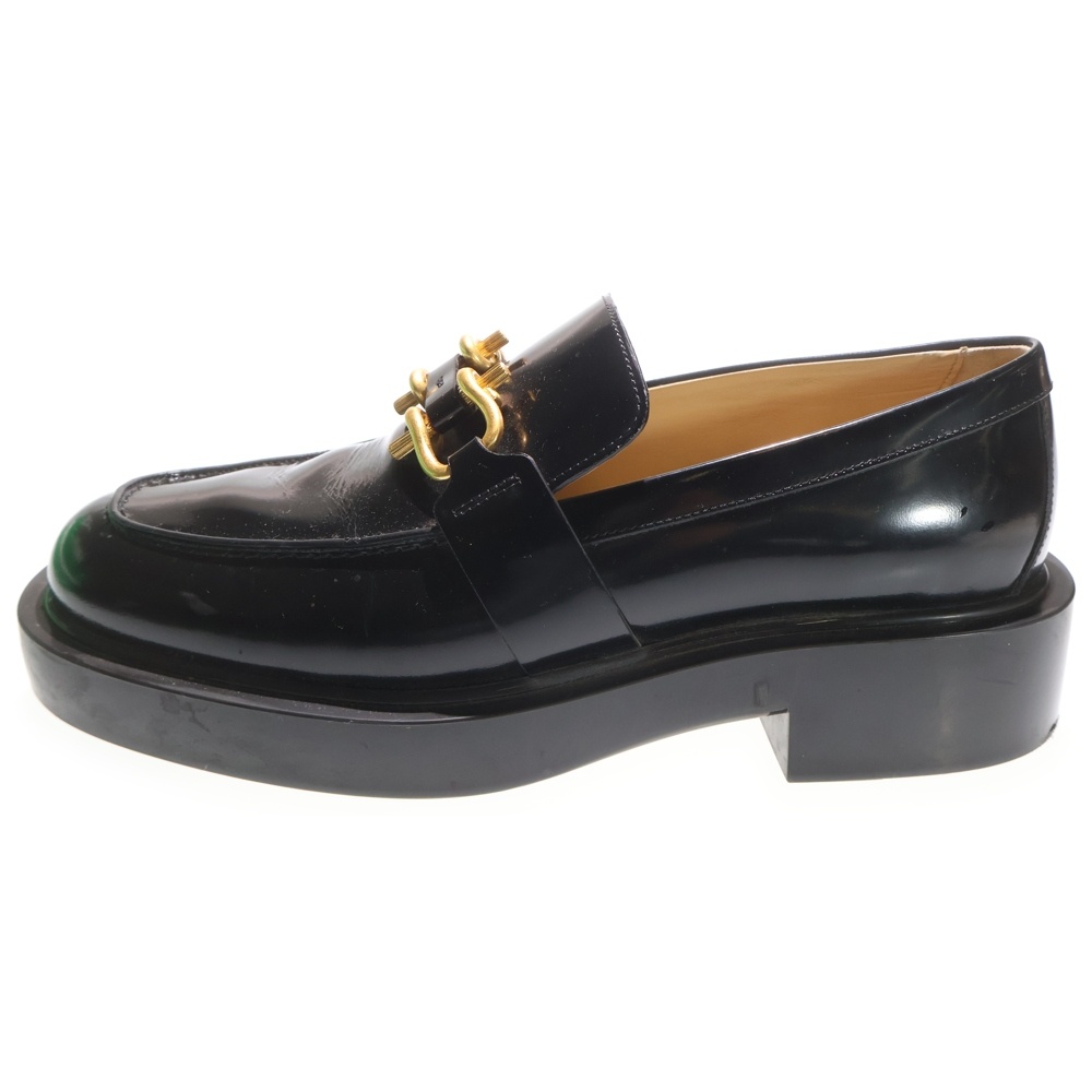 ムッシュレザー カーフスキン チャンキーローファー ブラック 729880 V28R0 Bランク