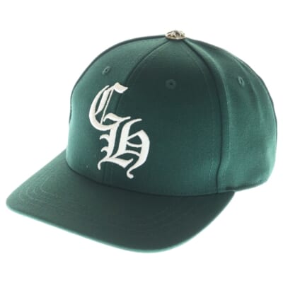 CH HAT CH刺繍 ベースボールキャップ 帽子 グリーン Bランク