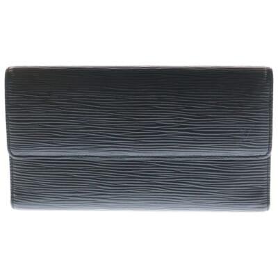エピ 三つ折り財布 レザーウォレット ブラック Bランク