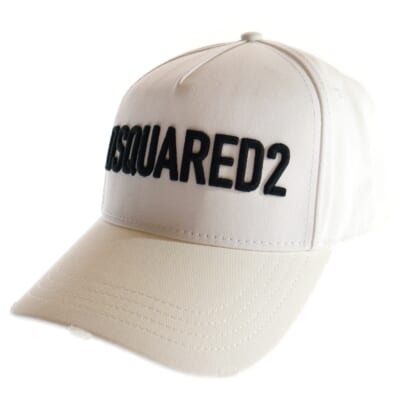 ロゴ刺繍ベースボールキャップ ホワイト Aランク