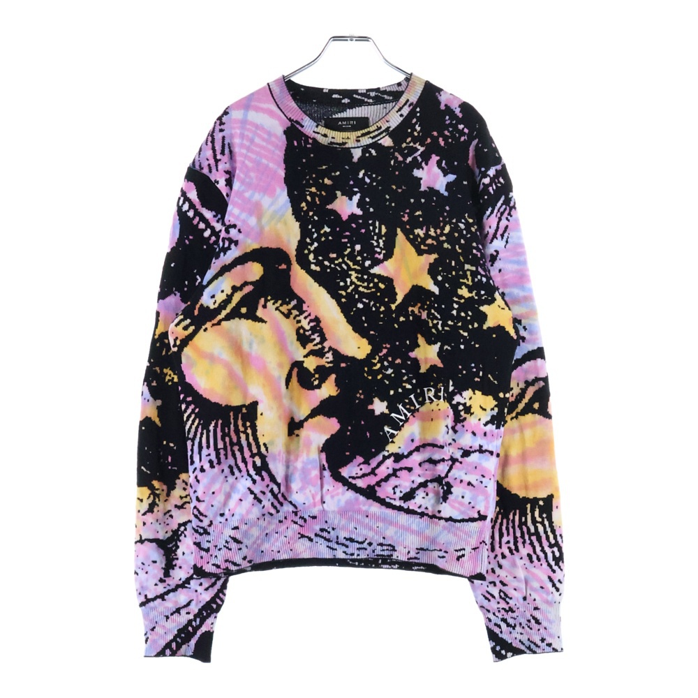 TIE DYE MOON CREWNECK SRPS23MKL011 SMRKEC1 タイダイムムーンクルーネックニットセーター マルチ Bランク