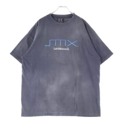 24SS SMX SS TEE プリント ヴィンテージ加工 半袖カットソー Tシャツ グレー SM-YS8-0000-003 Bランク