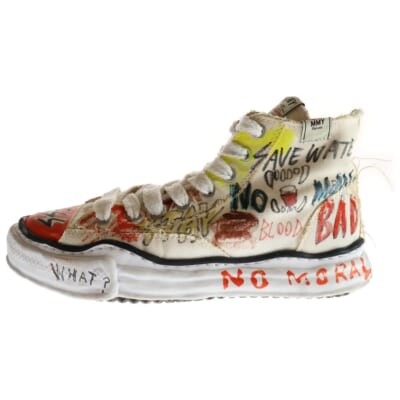 ×SHINICHIRO INUI PETERSON OG Sole Canvas High-top Sneaker ペンキデザイン ハイカットスニーカー マルチカラー A01FW701 Bランク