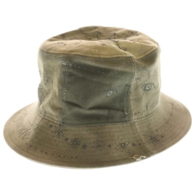 ×DR.WOO BUCKET HAT TATOO タトゥーバケットハット ドクターウー カーキ REDW-CO-KH-00-00-03 Aランク